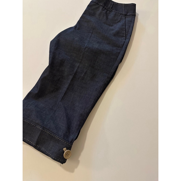 Women's Ann Taylor LOFT Capri Ann Pants Size 8 Blue - Picture 3 of 6